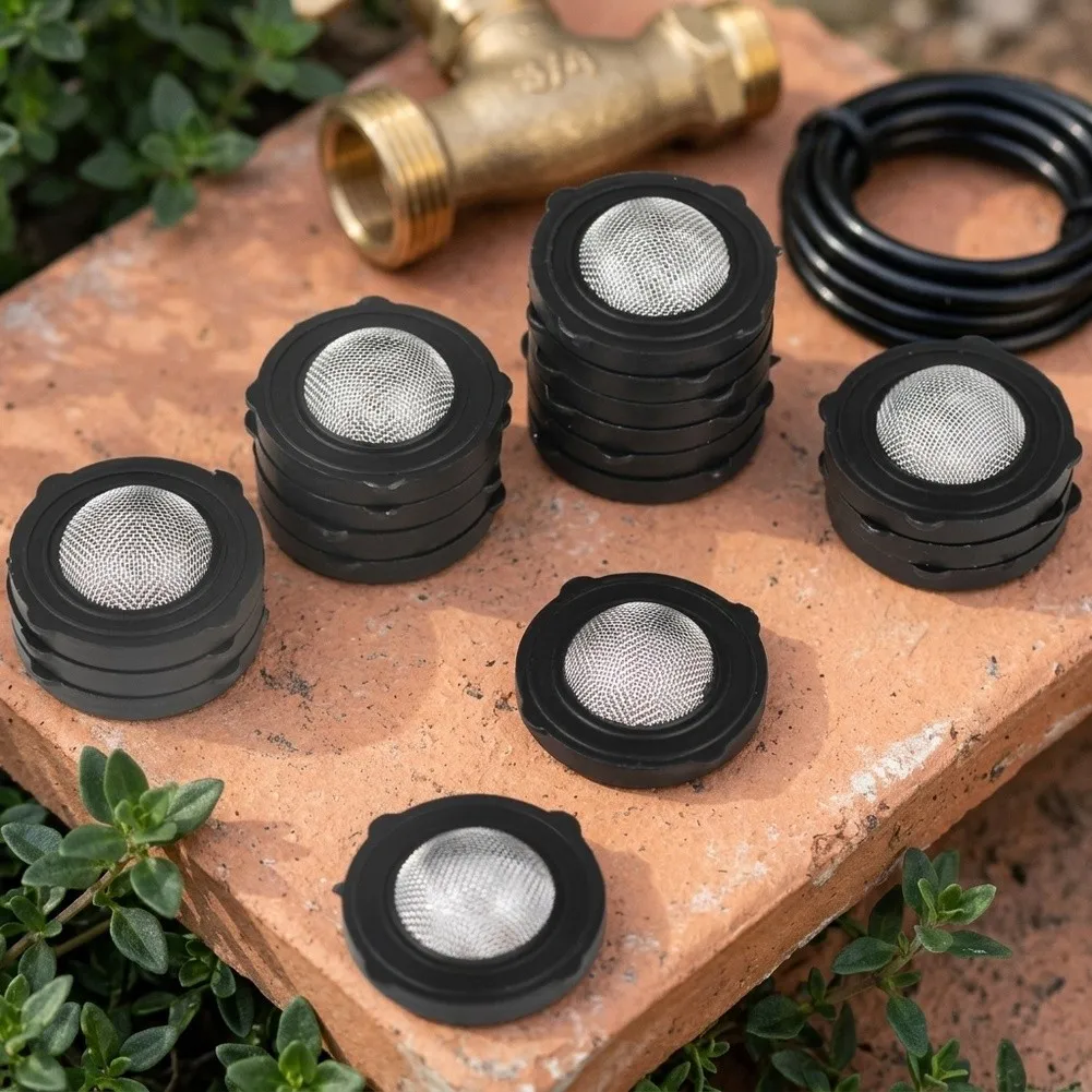 20 Count 3/4 Inch Hose Filter Washers with Stainless Steel Screening Element for Residential Water Applications