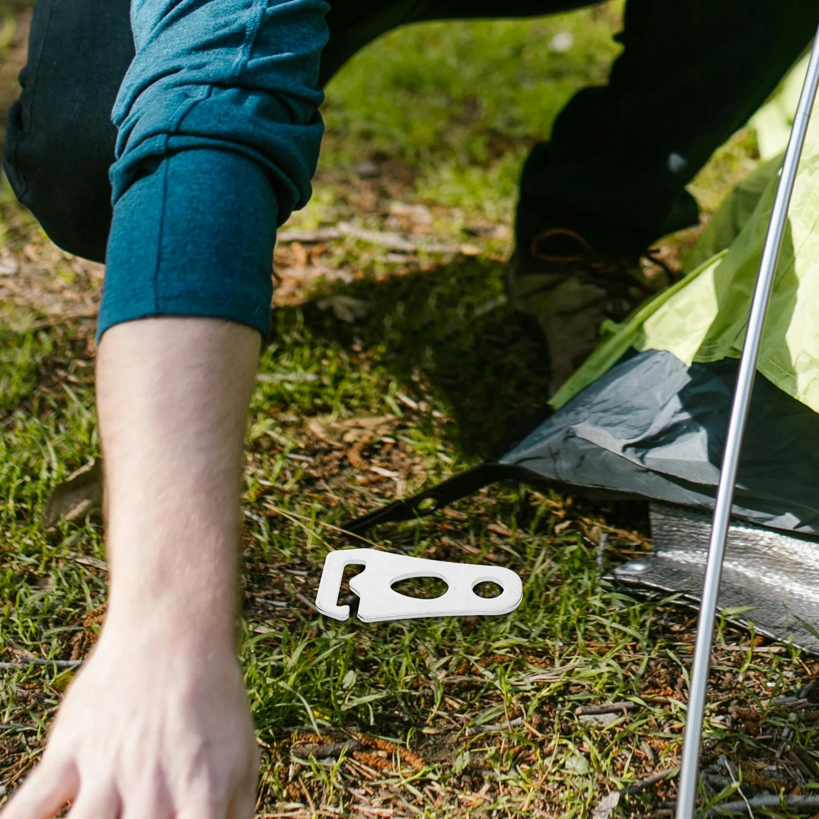 

Multifunctional Stainless Steel Tent Rope Buckle Wind Rope Tensioner for Camping Hiking Lightweight Cord Tightener Fixer