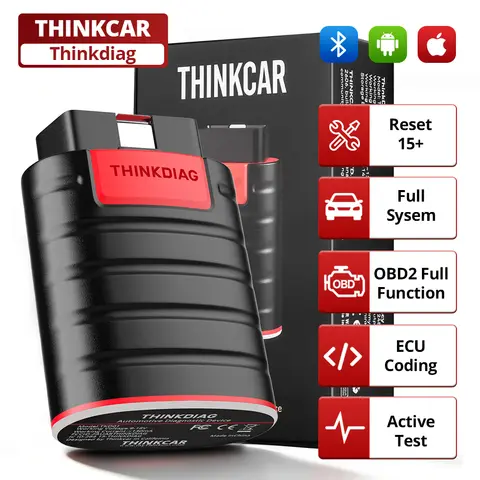 Thinkcar Thinkdiag 1 New Version OBD2 Scanner Bluetooth,All System Diagnostic Tools ECU Coding Bidirectional Diagnostic Tool Automotive Scanner OE Level Car Code Reader for iOS & Andriod 15+ Resets, FCA AutoAuth, Active Test
