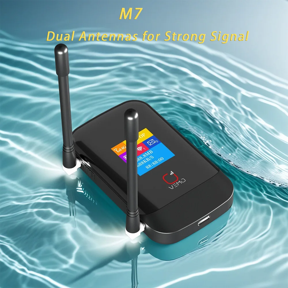 Unlocked M7 4G Pocket Wifi Router with SIM Card Slot 150Mbps Mobile Hotspot 3000mAh BatteryTravel Portable Pocket Wifi Router