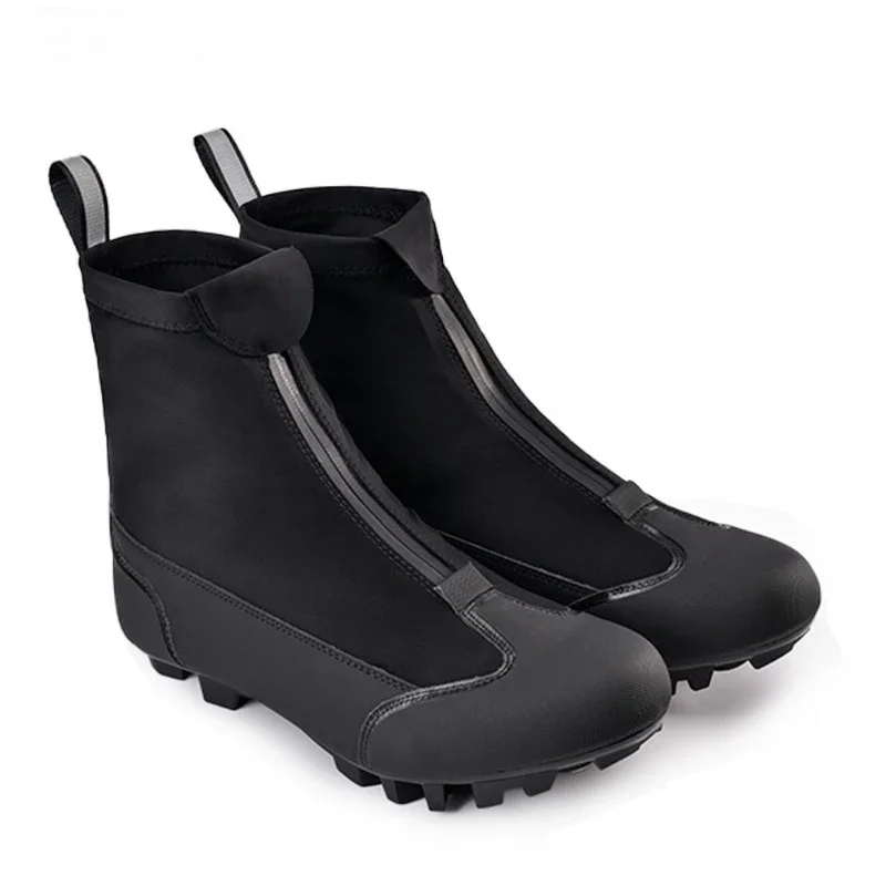 Cycling shoes Winter men's outdoor bicycle anti-splashing anti-collision cycling boots Night riding reflective shoes