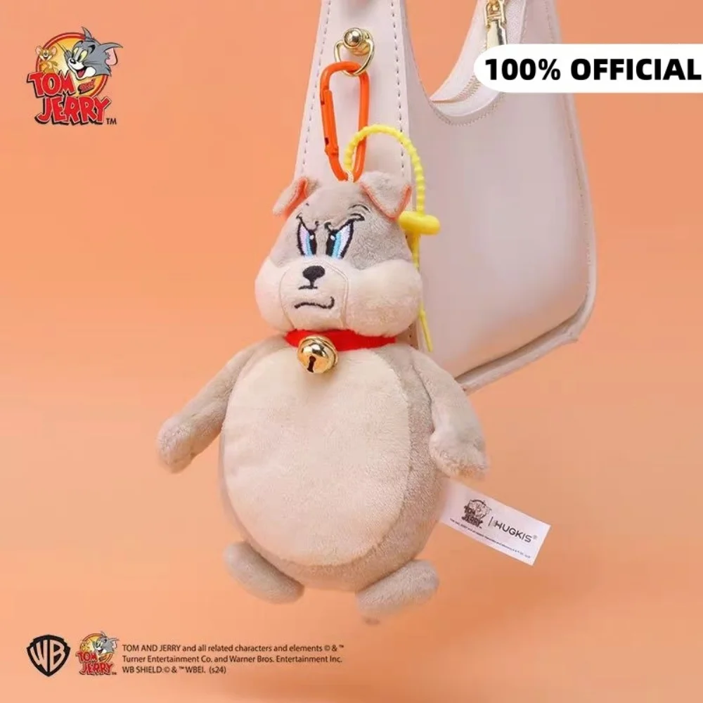 Muñeco de peluche de Anime genuino Tom y Jerry, llavero de peluches Kawaii con punta, mochila de dibujos animados, decoración, muñecas, juguetes, regalos de cumpleaños para niñas