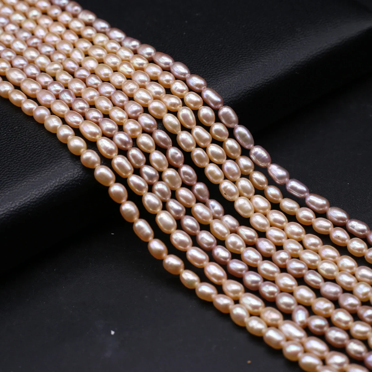 

1string Natural Freshwater Pearl Rice Shaped Loose Interval Beaded Jewelry Making DIY Necklace Bracelet Accessories Gift 36cm