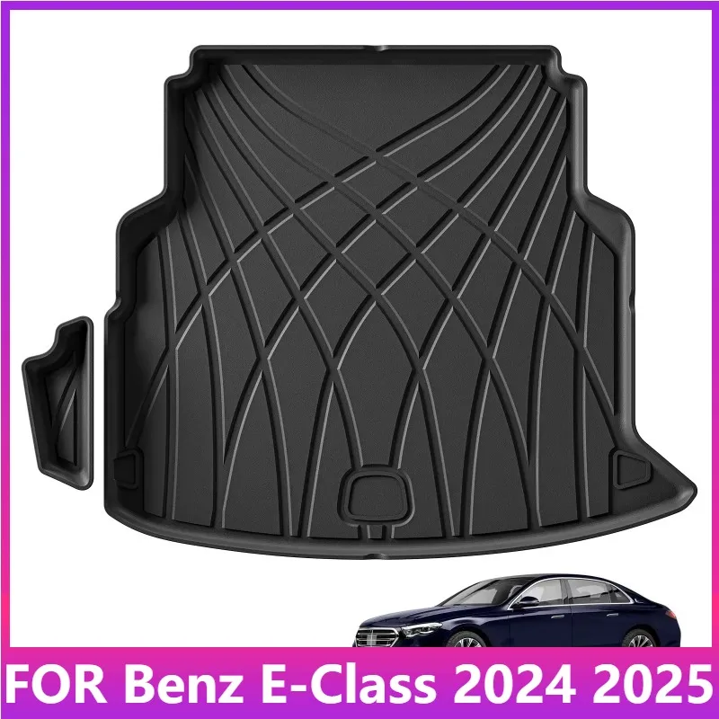 

Грузовые коврики для Benz E-Class 2024 2025 TPE 3D Автомобильный грузовой коврик на багажник Водонепроницаемый защитный всепогодный черный