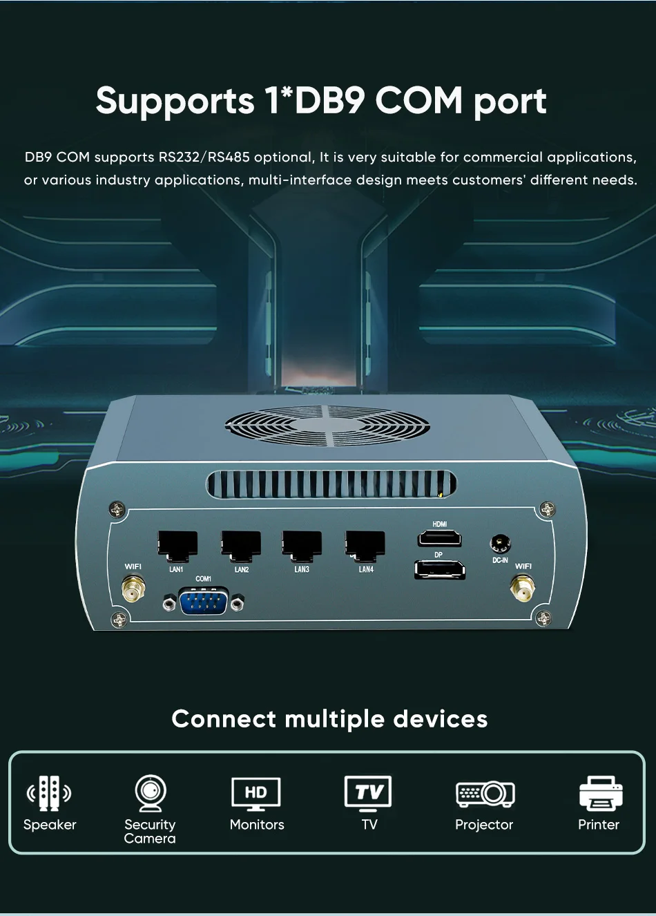 Topton Metal AMD Firewall Mini PC Ryzen 5 8645HS 7640HS 7535U 4x 2.5G LAN 2xNVMe DB9 COM Industrial NAS Computer PfSense Proxmox