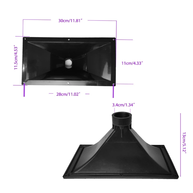 Tweeter Speaker Treble Horn lunghezza 300x115MM Home Theater Mixer professionale Horn Flare Repair H8WD