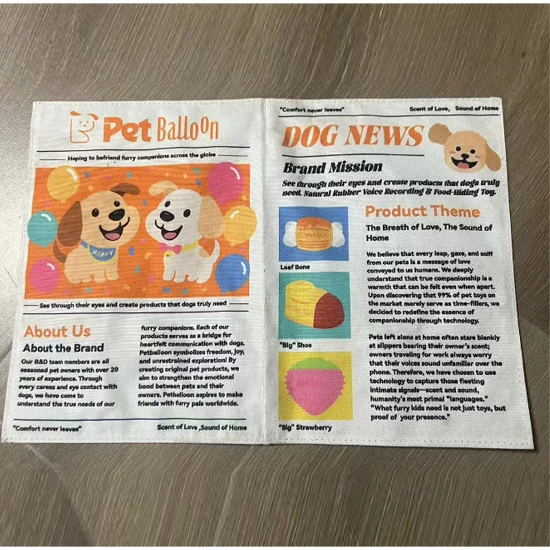 Langlebiges Zeitungspapier-Haustier-Kauspielzeug, interaktives Knister-Hundespielzeug für kleine und mittelgroße Pudel, Teddy, bissfestes, waschbares Hundespielzeug ﻿ – Detail 2