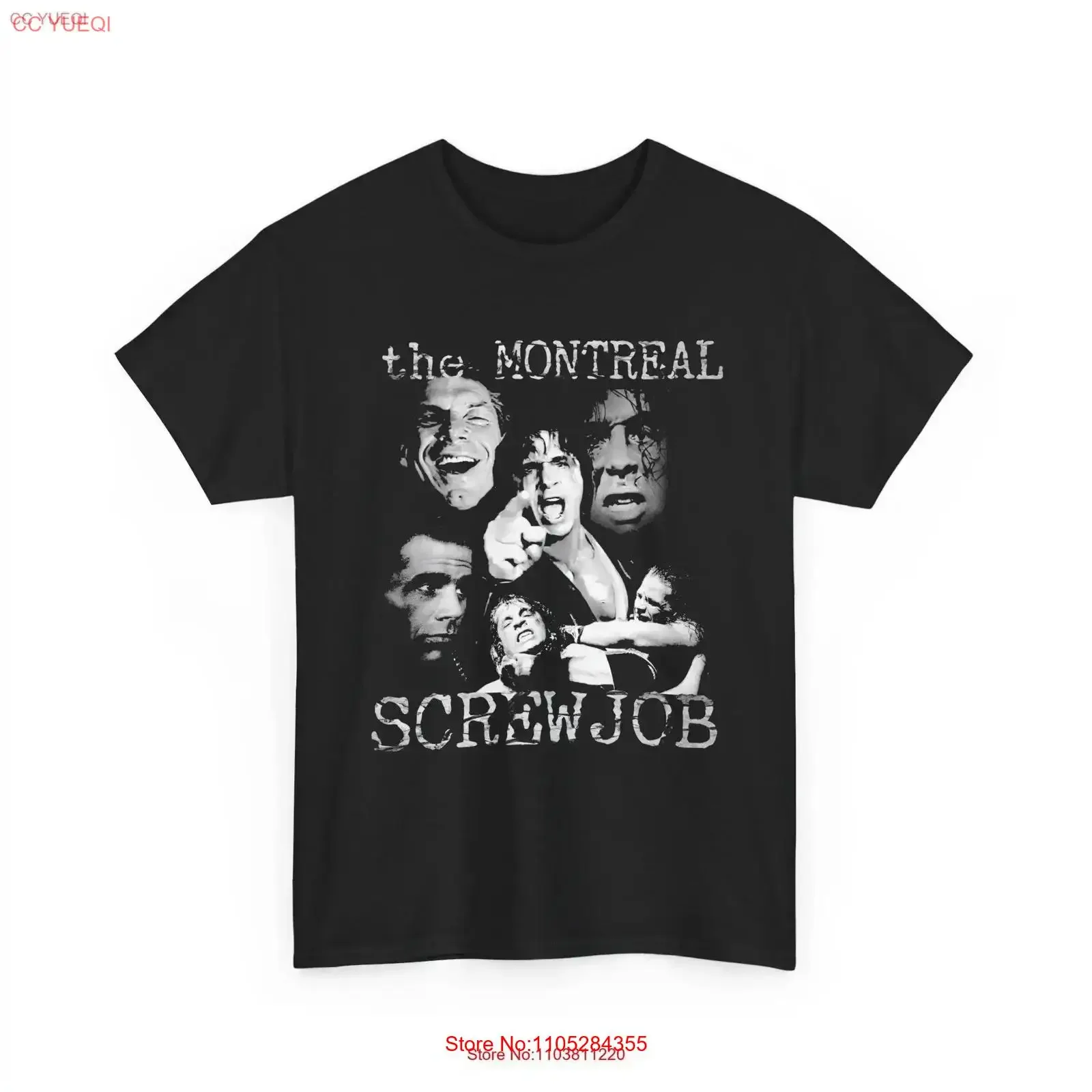 montreal screw job fan art T Shirt vintage Washed Stretched fashion Slightly designer clothes Casual streetwear Comfortable