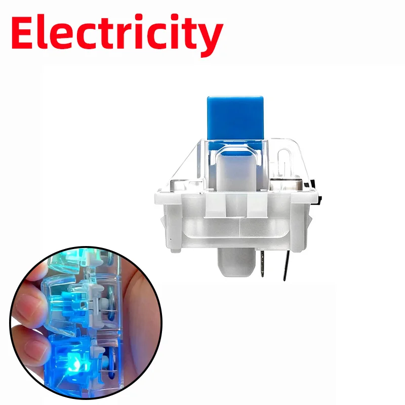 10-100 Stuks Nieuwe Toetsenbord Keycap Sleutelhanger Stofdicht Blauw Drukknop Vervangende Onderdelen Decompressie Knop Diy Sleutelhanger Accessoires