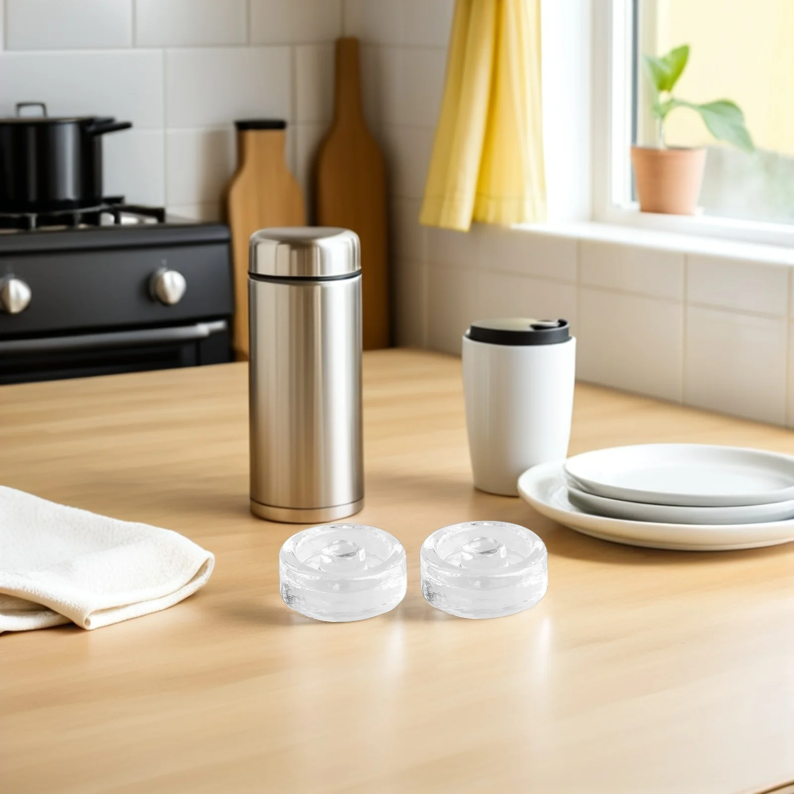 

2Pcs Glass Fermentation Weights Multi-Function Lid Wide Mouth Jar Accessories for Kimchi Pickling Glass Weights