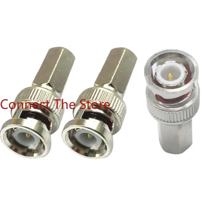 6PCS BNC Male Hexagonal Extension Thread Video Signal Connector  Surveillance  Q9  