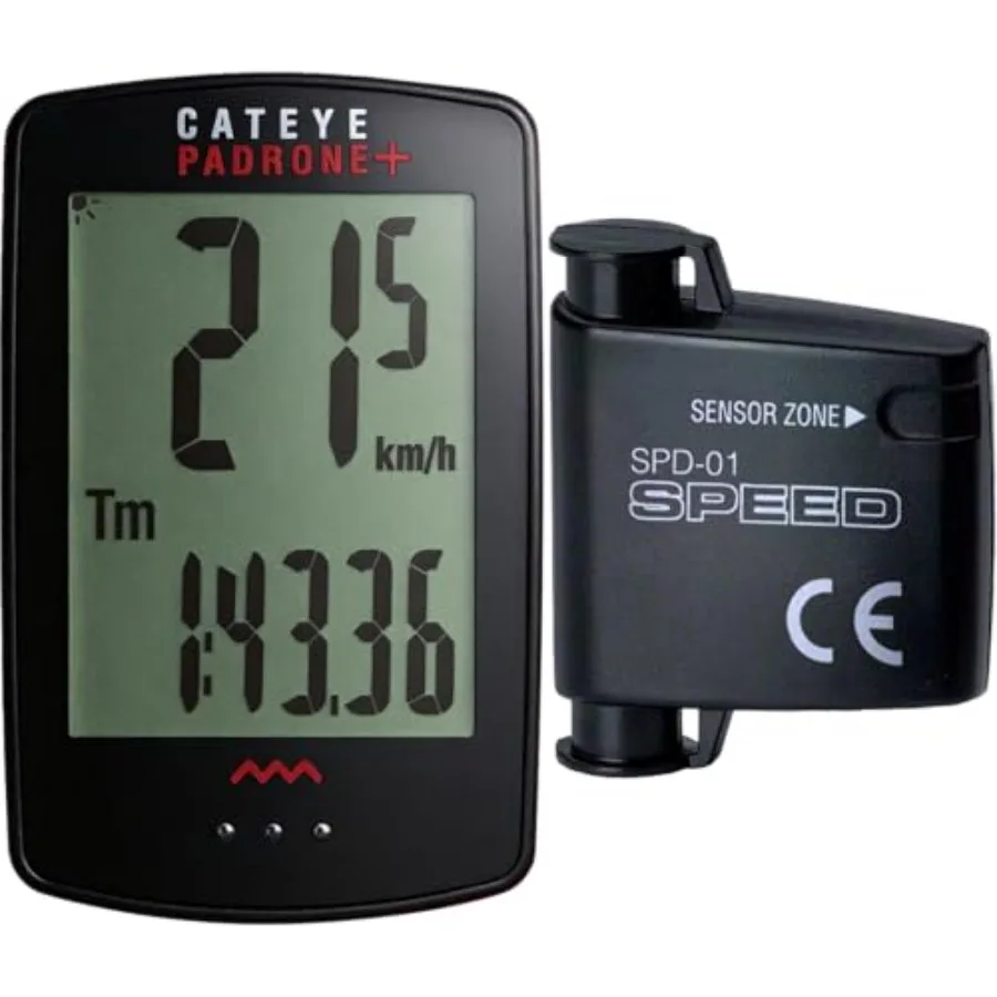 

Padrone Plus Bike Computer Oversized Display Cyclocomputer, Wireless Speed Tracking for Cyclists, FlexTight™ Mount, Automatic S