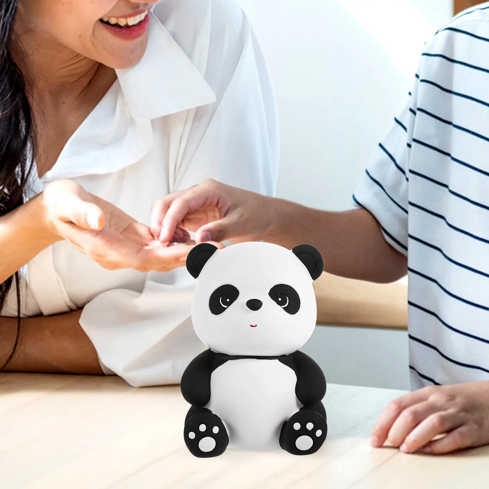 Cartoon Panda Shape Piggy Bank Sitting Panda Cute Vinyl Panda Piggy Bank Unbreakable Sitting Panda Shaped Coin Money Bank