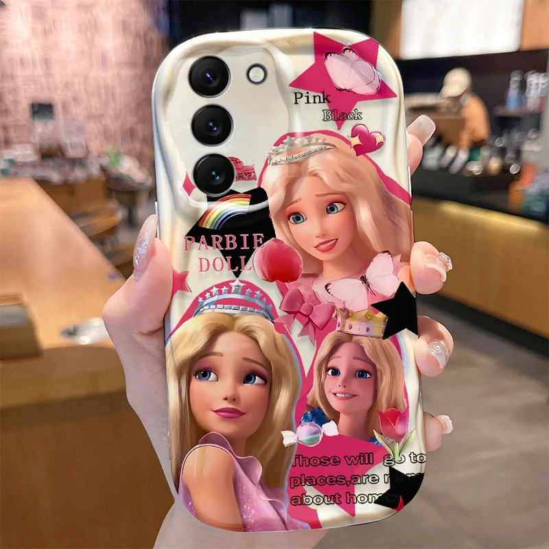 B-Barbies Dolls Case for Samsung Galaxy S24 S23 S22 S21 Ultra Plus S20 FE A73 A72 A71 A55 A54 5G A53 A52 A51 4G A50S A50 Cover