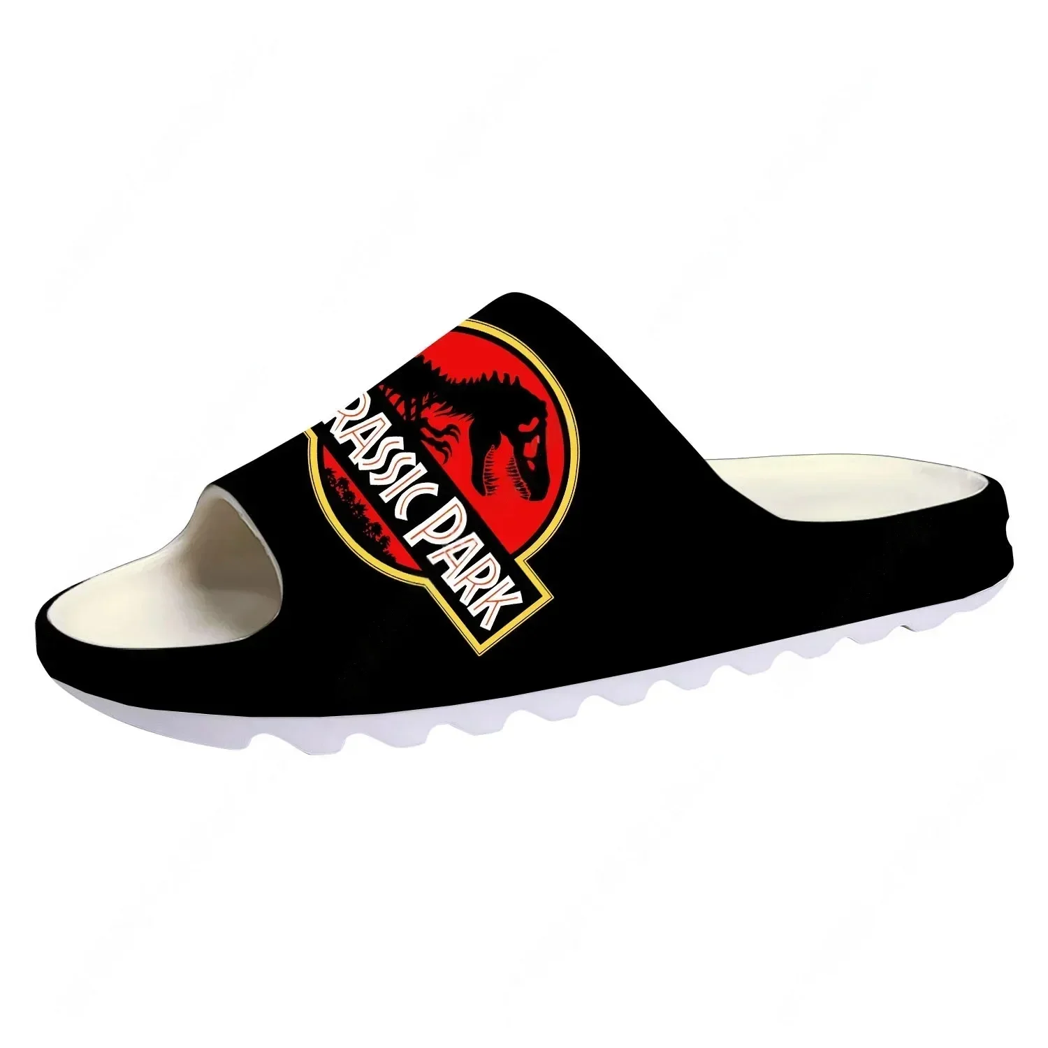 Jurassic Dinosaur World Park Soft Sole Sllipers Men Women Home Clogs Customized Step On Water Shoes Step in Sandals