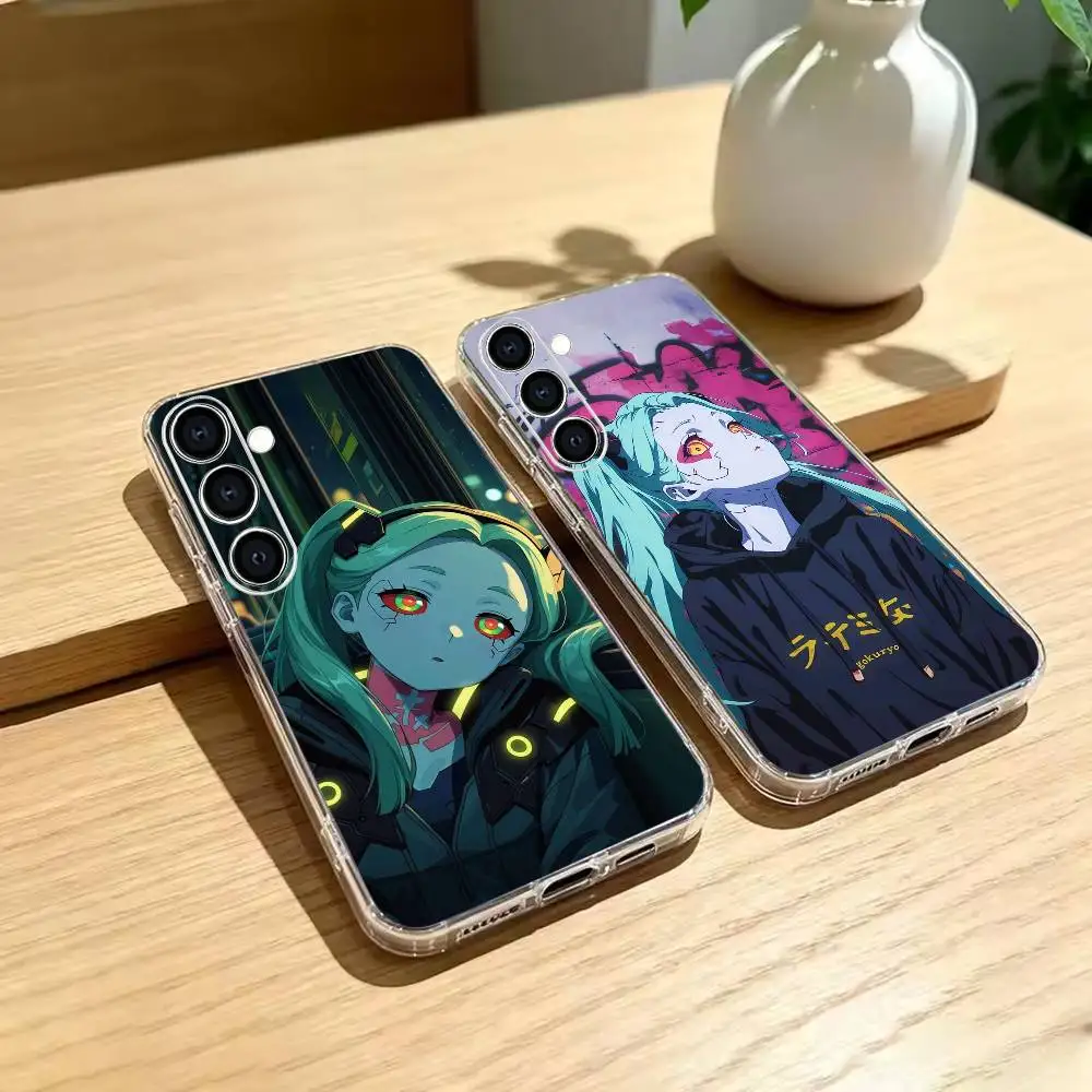 R-Rebecca C-Cyberpunks-A-Anime  Phone Case Transparent Soft TPU Case For Samsung A73,A72,A70,A71,A53,A52,A51