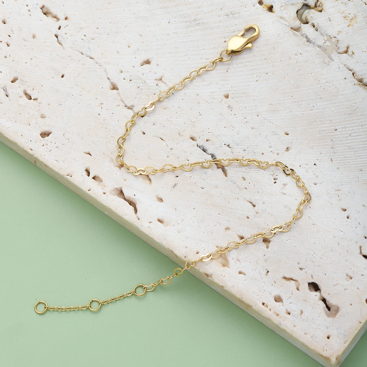 سوار من الفولاذ المقاوم للصدأ مطلي بالذهب عيار 14 قيراط - إكسسوار سلسلة ربط أنيق بسيط، هدية مثالية مع شحن سريع #1