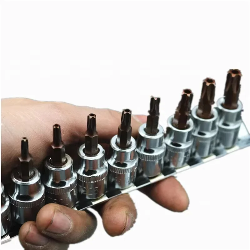 WORTHOWN-Pentalobe Screwdriver Bit Socket Set Pentalobe Screwdriver Bit Set TS10-TS50 Hand Tools 1/4 Inch Drive Socket Withstora