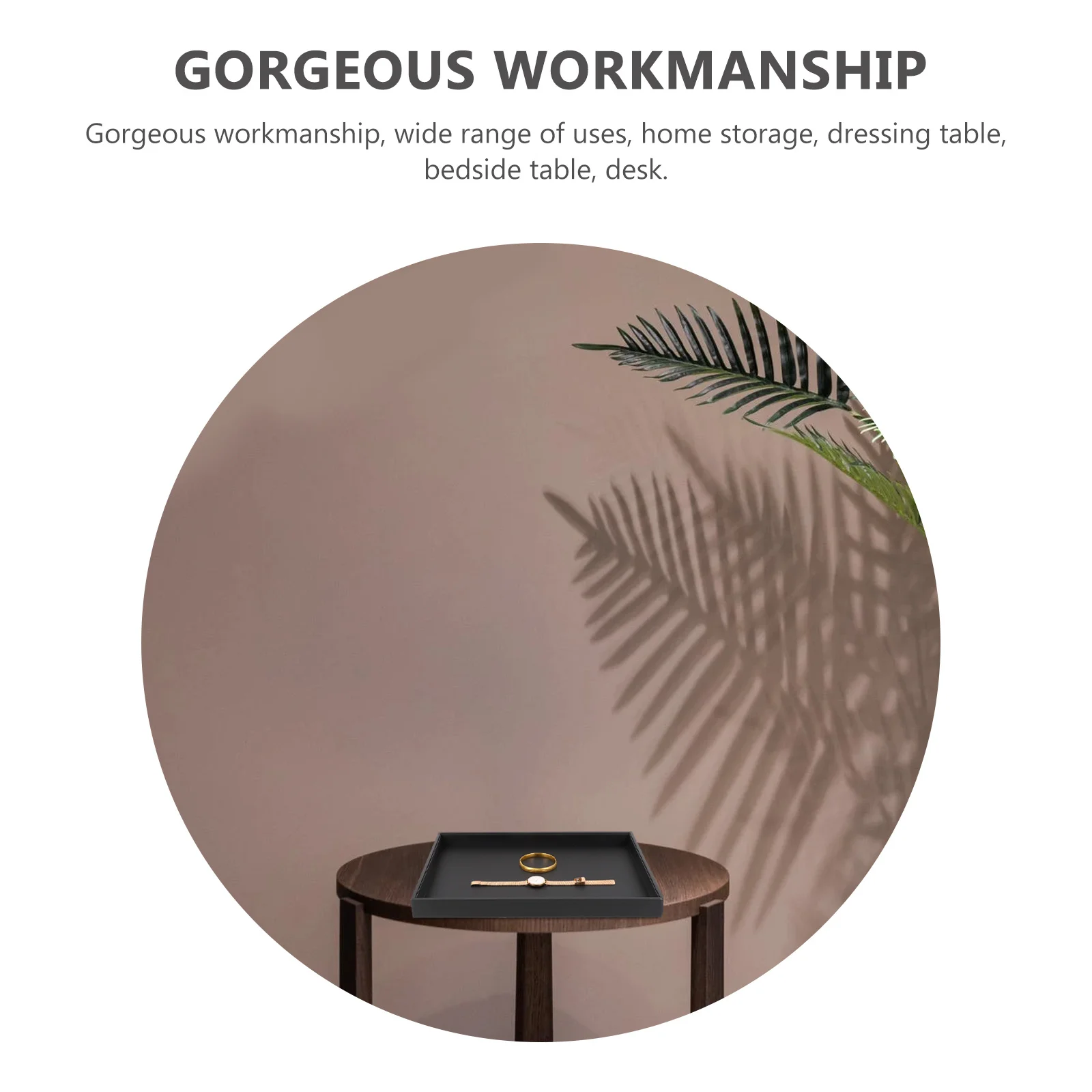 

1Pcs Storage Plate Jewelry Organizer Premium Large Capacity Desktop Tray for Rings Necklaces Bracelets Watch Home Office