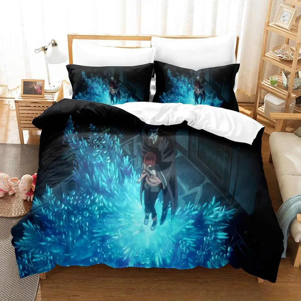 3D Print Anime The Ancient Magus' Bride Bedding Set Single Twin Full Queen King Size Bed Set Adult Kid Bedroom Duvet Cover Sets 5