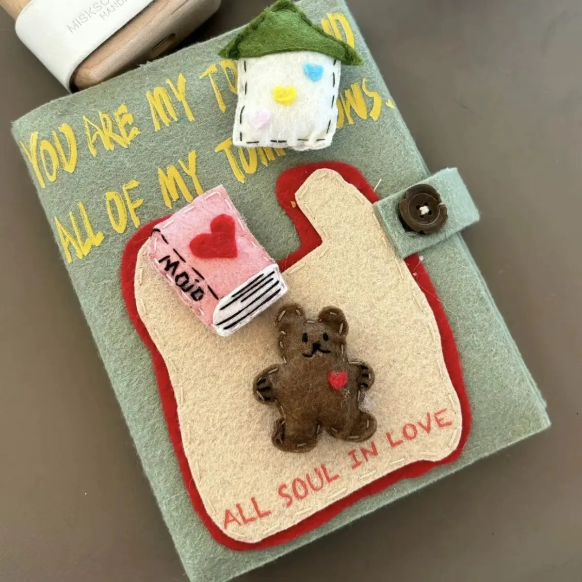 Cute Shopping Bear Non-woven Card Album 3 Inch Small Card Polaroid Album Photo Storage Handbook Souvenir Album