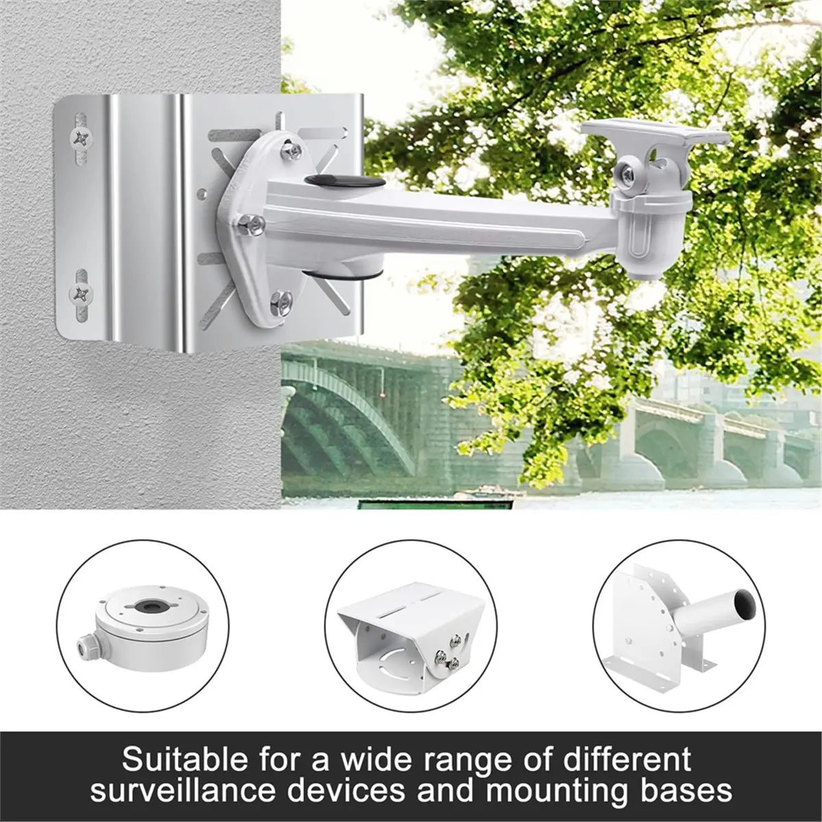 Stainless Steel Corner Mount Bracket for Monitoring - Outdoor Wall Mount Holder