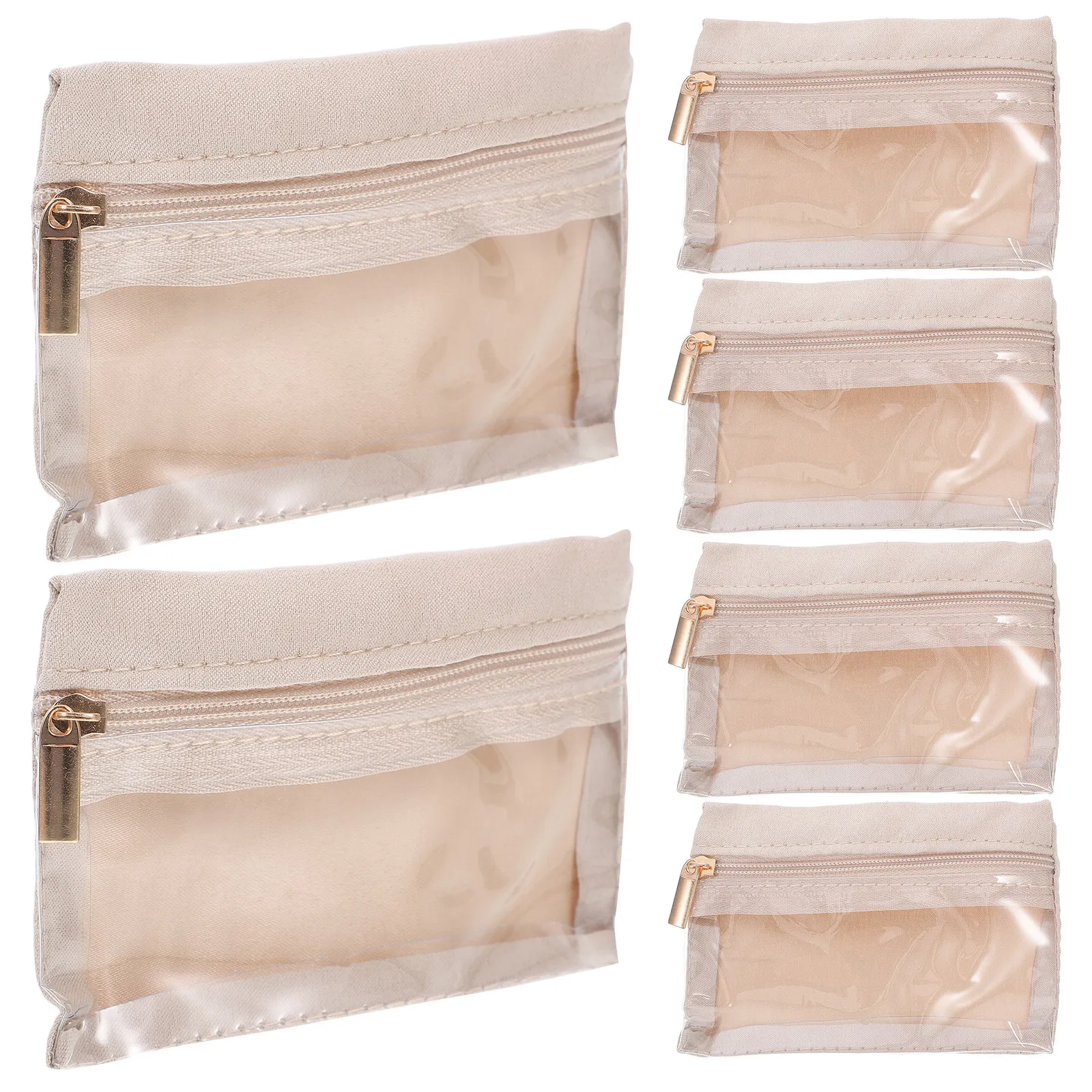 6Pcs Versatile Jewelry Storage Bags Thickened Anti-Tarnish Clear Zipper Pouches for Pills Sewing Kit Small Items Portable