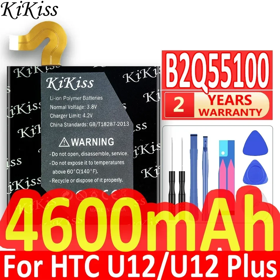 4600mAh kikiss  Battery High Capacity B2Q55100 Phone Battery For HTC U12  U12 Plus U12Plus