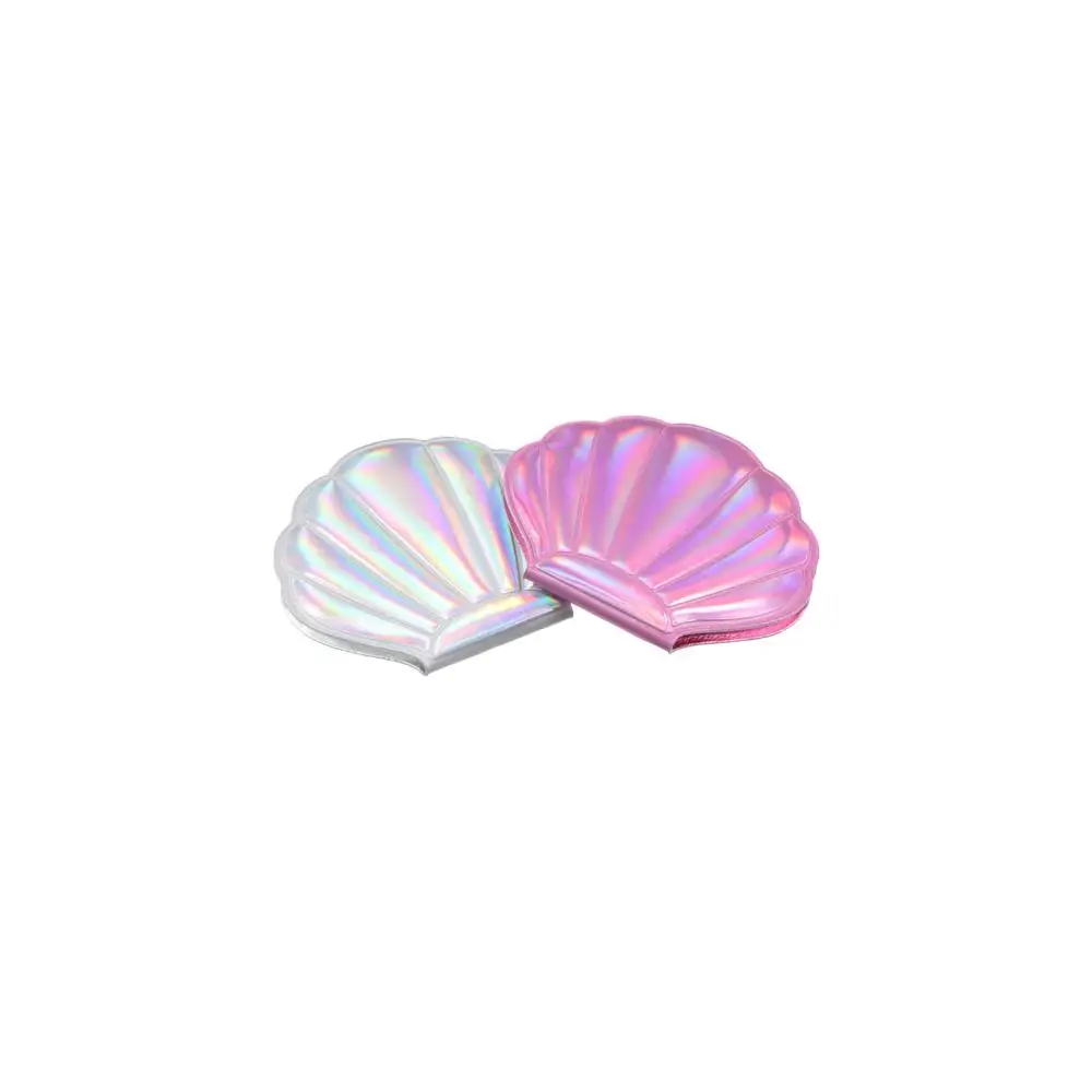 Miroirs à main en élasthanne double face pour étudiants, miroir de courtoisie Shell, miroir cosmétique de poche, mini miroir de maquillage compact, cadeau