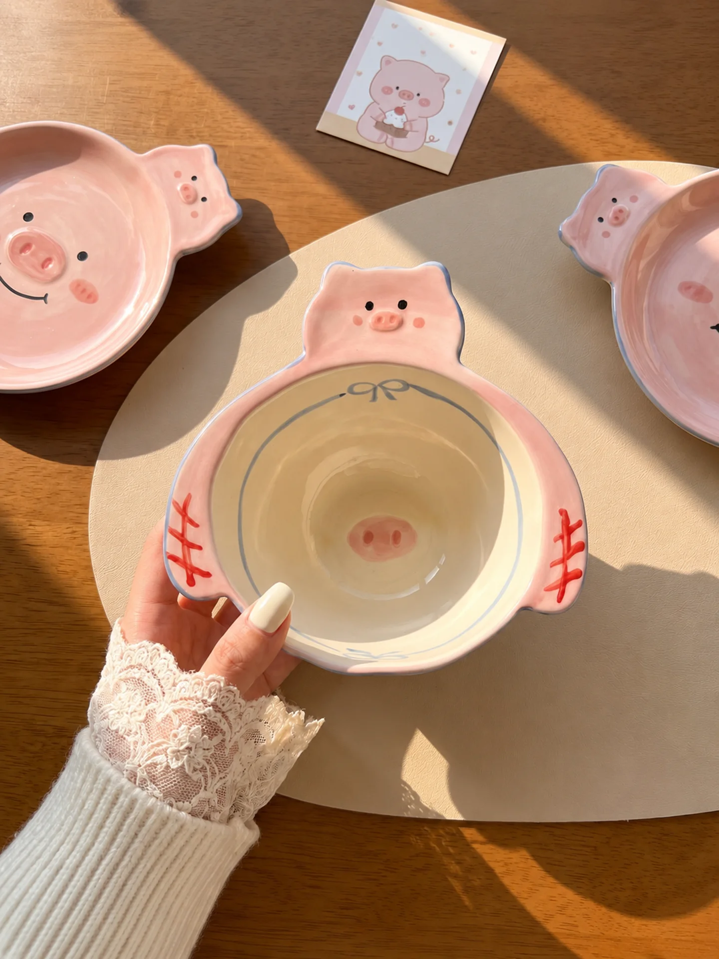 cute-ceramic-dessert-bowl-underglaze-color-dinnerware-set-for-women-personal-use-beautiful-porcelain-soup-bowl-microwave-safe