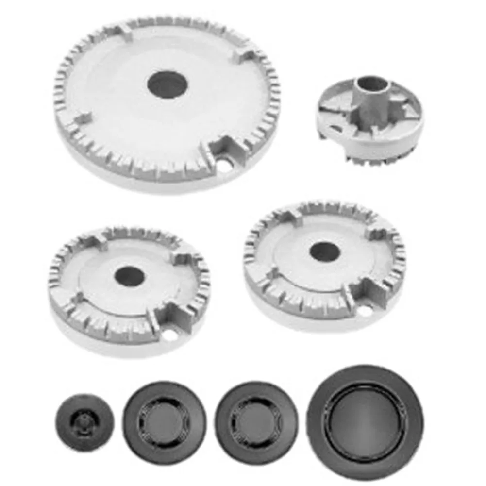 Gas Stove Burner Lid Set Materials Ensures Durability And Performance Uniform Heat Distribution Easy To Clean After Cooking