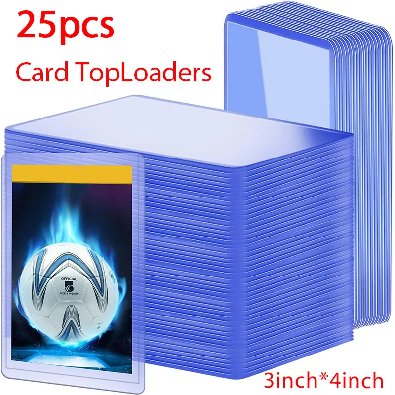 25-100pcs Game Card Sleeves Holder PVC Cards TopLoaders Hard Plastic Toy Top Loaders For Protectors Storage Gift Trading