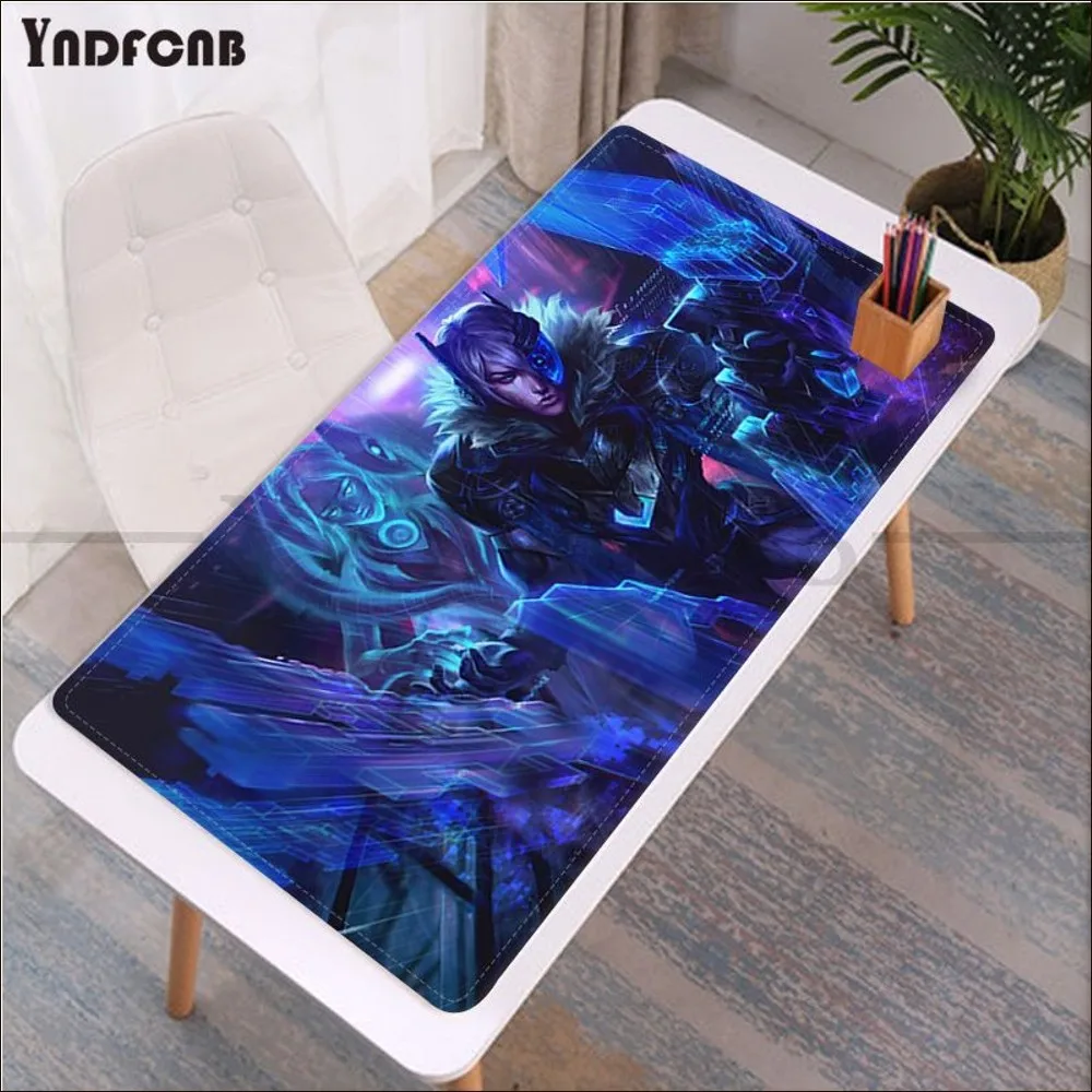 Imagem -04 - Borracha Gaming Mouse Pad para Gamer Durável Desktop Mousepad Lol Aphelios Tamanho Novo