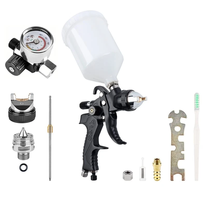 [NEW!X13A】 HVLP Spray Gun 600Ml Atomization 1.4/1.7Mm Caliber Paint Spray Gun Household Pneumatic Cordless Pneumatic Tool