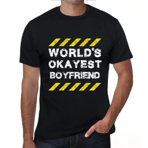 Heren Grafisch T-Shirt Werelds Okéste Vriendje – Worlds Okayest Boyfriend