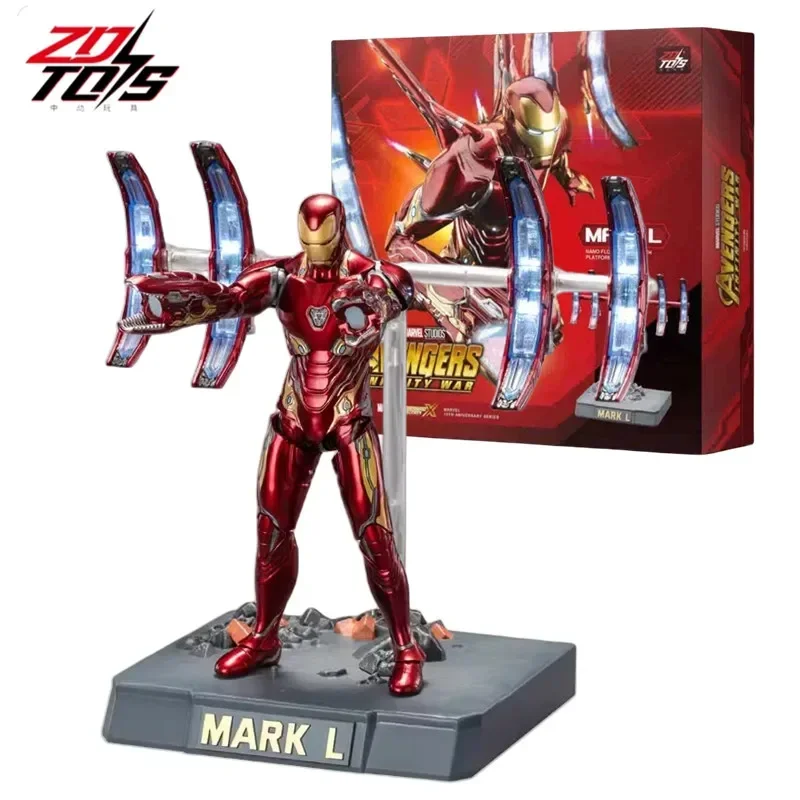 In Stock ZD Marvel Avengers Toys Iron Man MK50 Anime Action Figure Nanometre Laser Cannon War Armor Joint Movable Doll Toy Gift