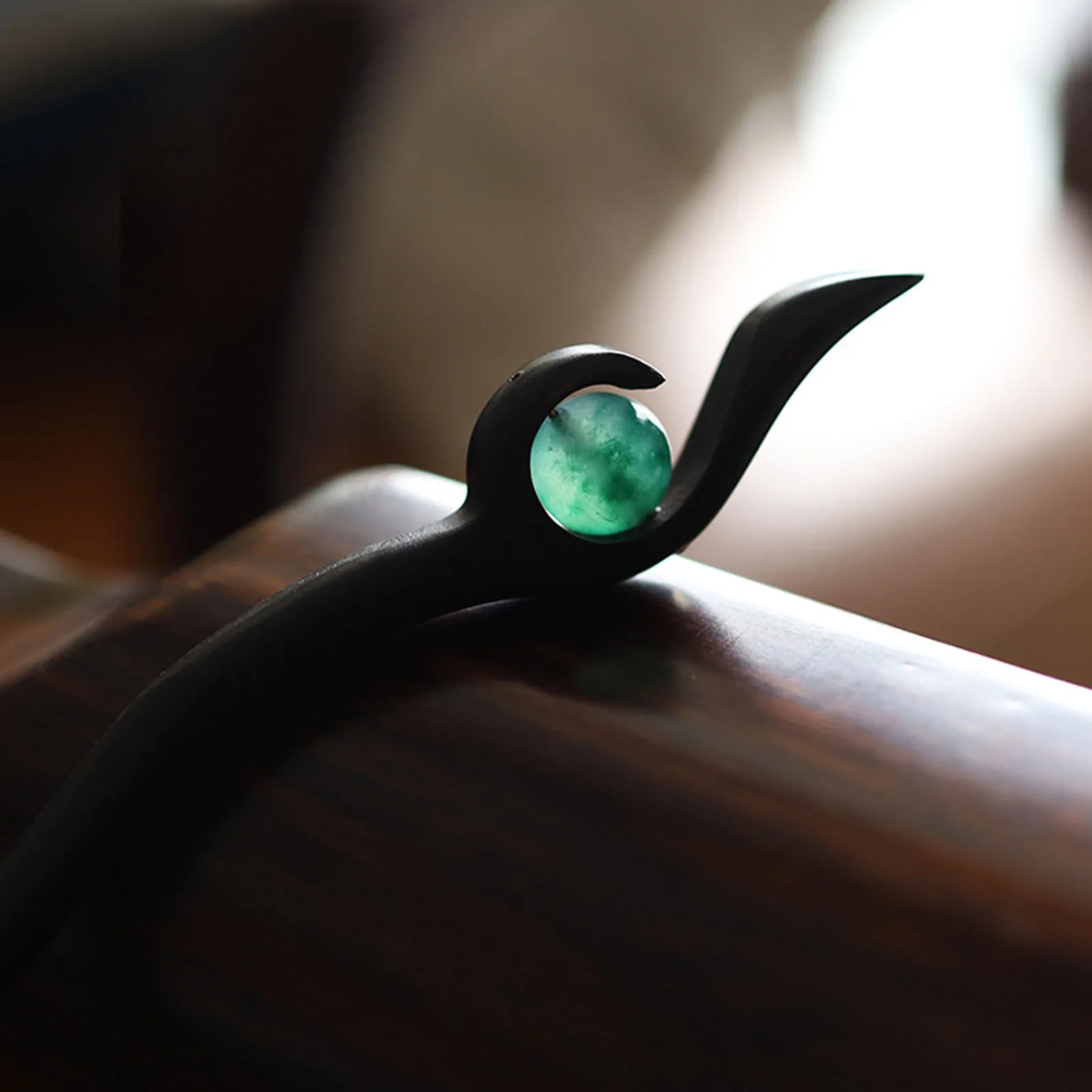 Haarstäbchen aus Holz, Vintage-Haarnadel, chinesischer Stil, Kopfbedeckung, langer, glatter Haarstab für Frauen und Mädchen, DIY-Friseursalon – Detail 1
