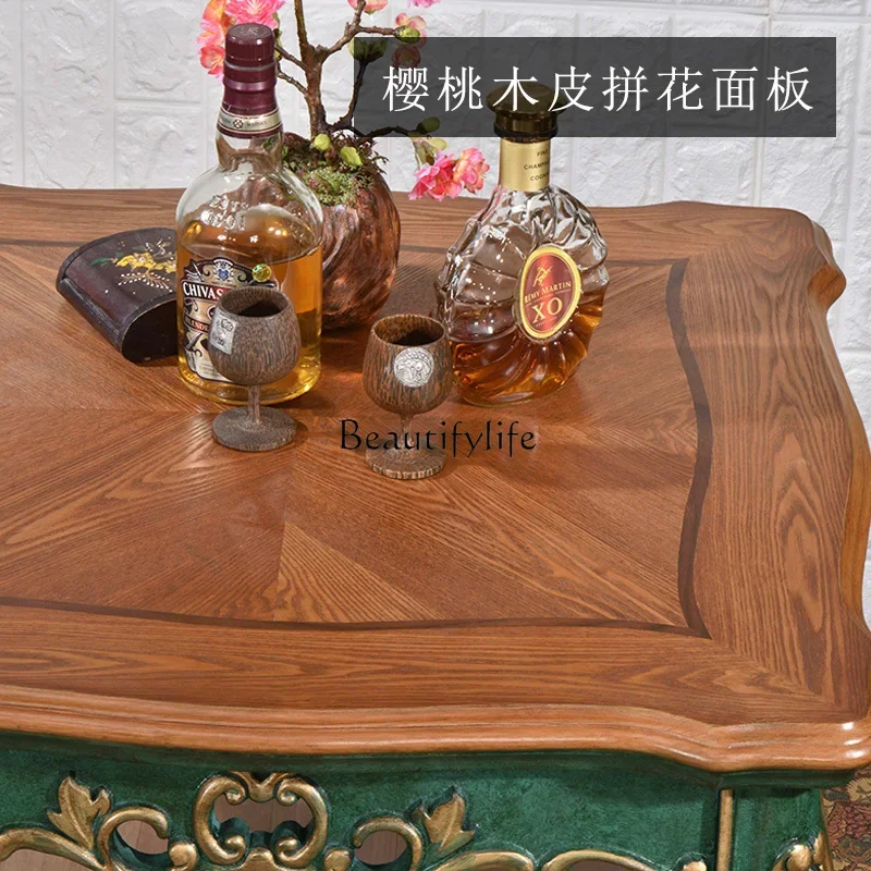 LS 04 طاولة ترفيهية أمريكية جميع شقة صغيرة من الخشب الصلب