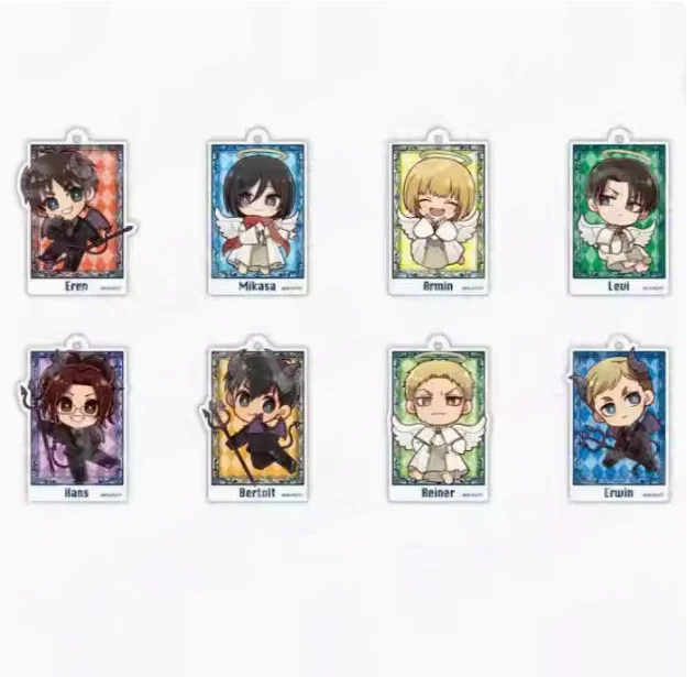 

Аниме «Атака Титанов» Эрен Йегер Микаса Акерман шахматная серия фигурка-подставка акриловая модель коллекция тарелок настольный декор подарки