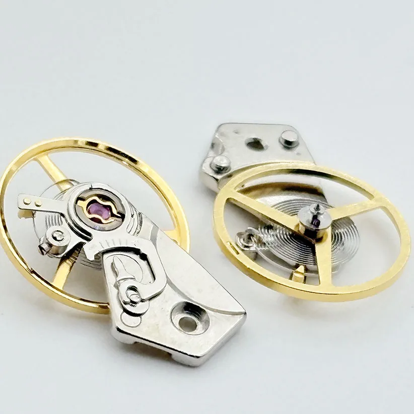 Watch movement components, Dandong 7750, 28,800 frequency, balance wheel assembly with hairspring, fast oscillation