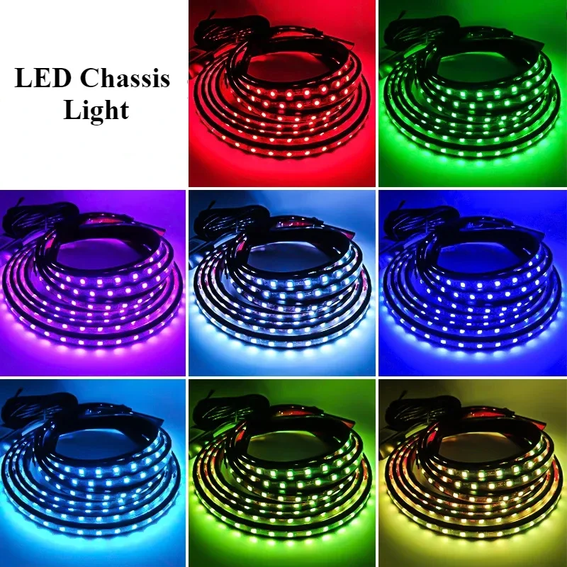 

LED Chassis Light Retrofit Multicolor Atmosphere Light Bluetooth-Compatible with APP Multi-function RGB Colorful Warning Lamps