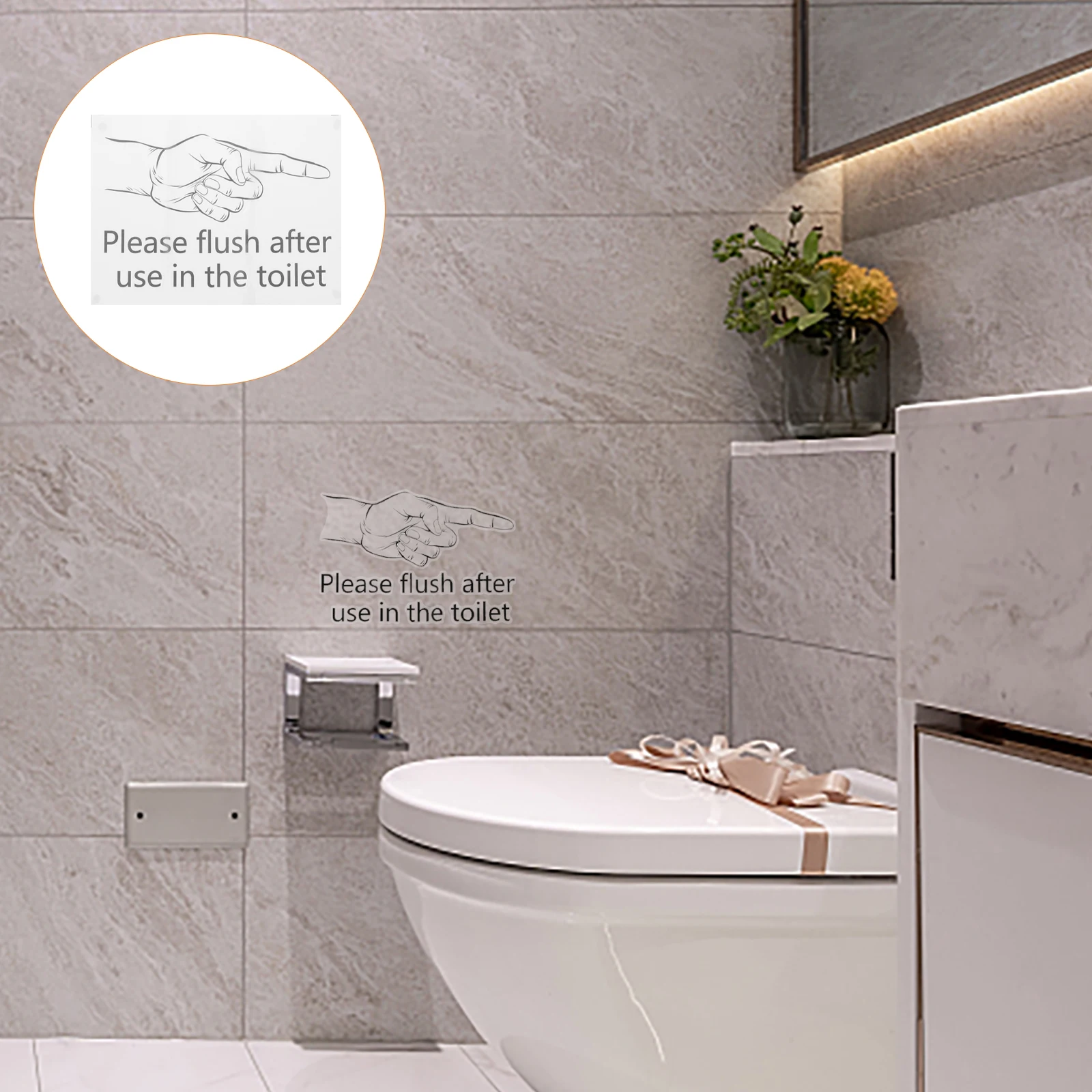 

Self-Adhesive Pvc Warning Sign Toilet Seat Cover Decals Removable Toilet Lid Stickers Bathroom Wall Decorative Stickers Hygiene