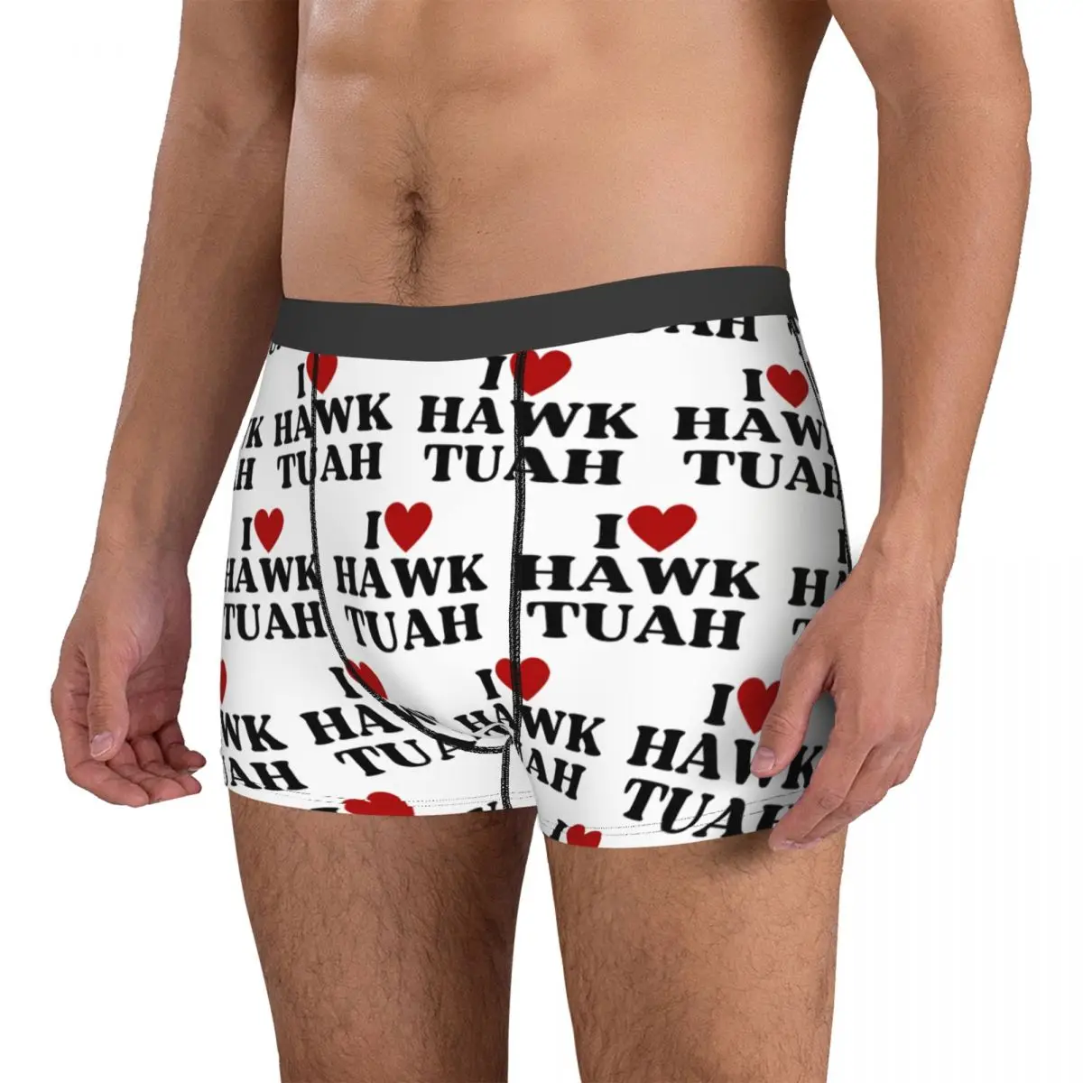 I Love Hawk Tuah Men\'s Underwear Funny Meme Boxer Shorts Panties Humor Soft Underpants for Male S-XXL