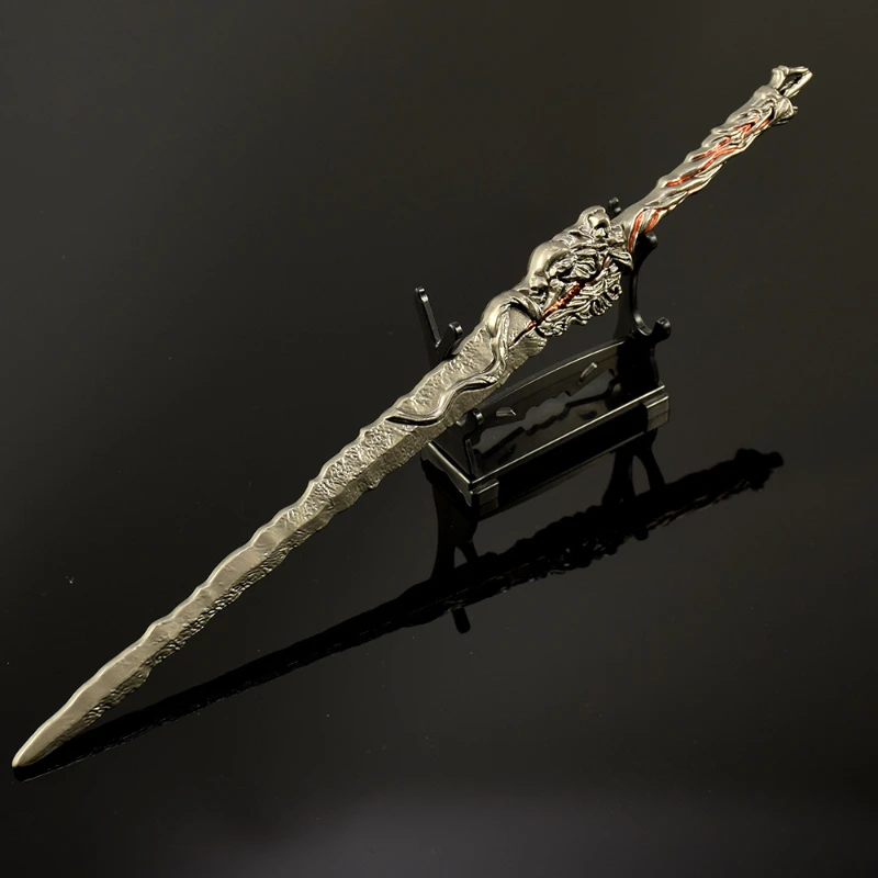 Épée périphérique Da Luo, 30cm/11.81 pouces, monde parfait, modèles entièrement en métal, armes d'arts martiaux, accessoires de Cosplay, ornements, jouets pour garçons