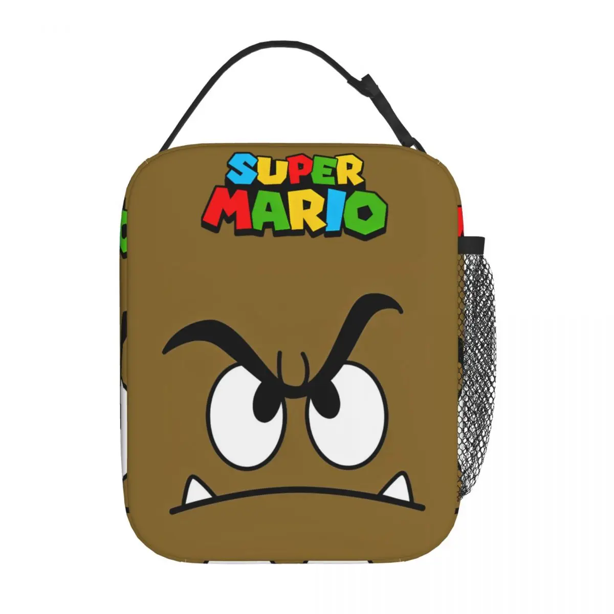 Goomba Cartoon Brown Mushroom Insulated Lunch Bag Thermal Bag Reusable Meal Container M-Marios Lunch Box Tote Men Women College