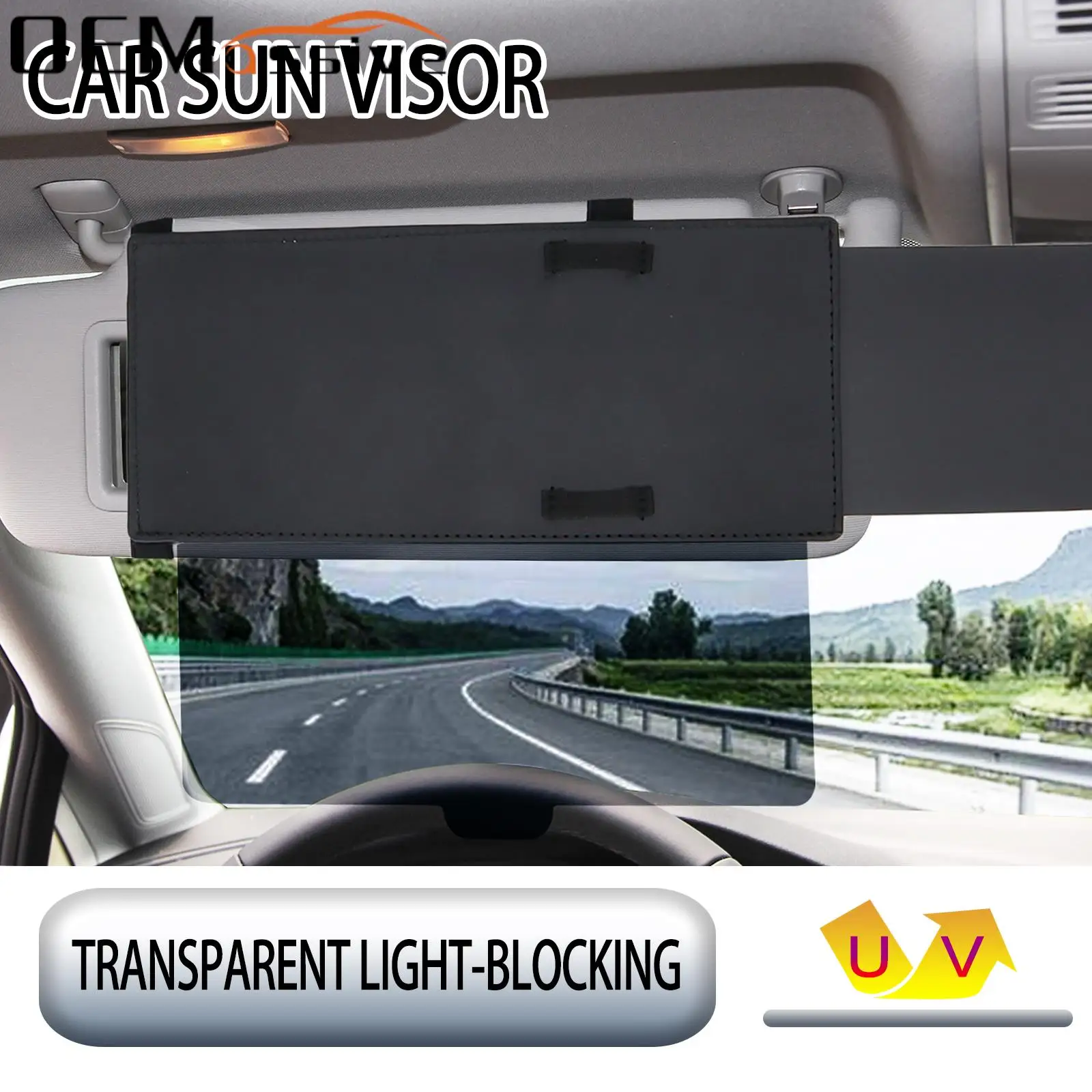 Universal Car Sun Visor Anti Sunlight Dazzling Goggle Day Night Vision Driving Mirror Flexible Clear View Visor Car Accessories