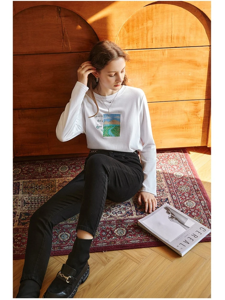 OLrain femmes noir jean moulant taille haute cheville longueur pantalon extensible décontracté coupe ajustée chaîne en métal dames pantalon O21DA56308