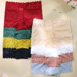 BANNIROU 1Pcs Underwear Sexy Transparent Women's Boyshort Lace Female Lingerie Intimates High-Rise Panties For Woman