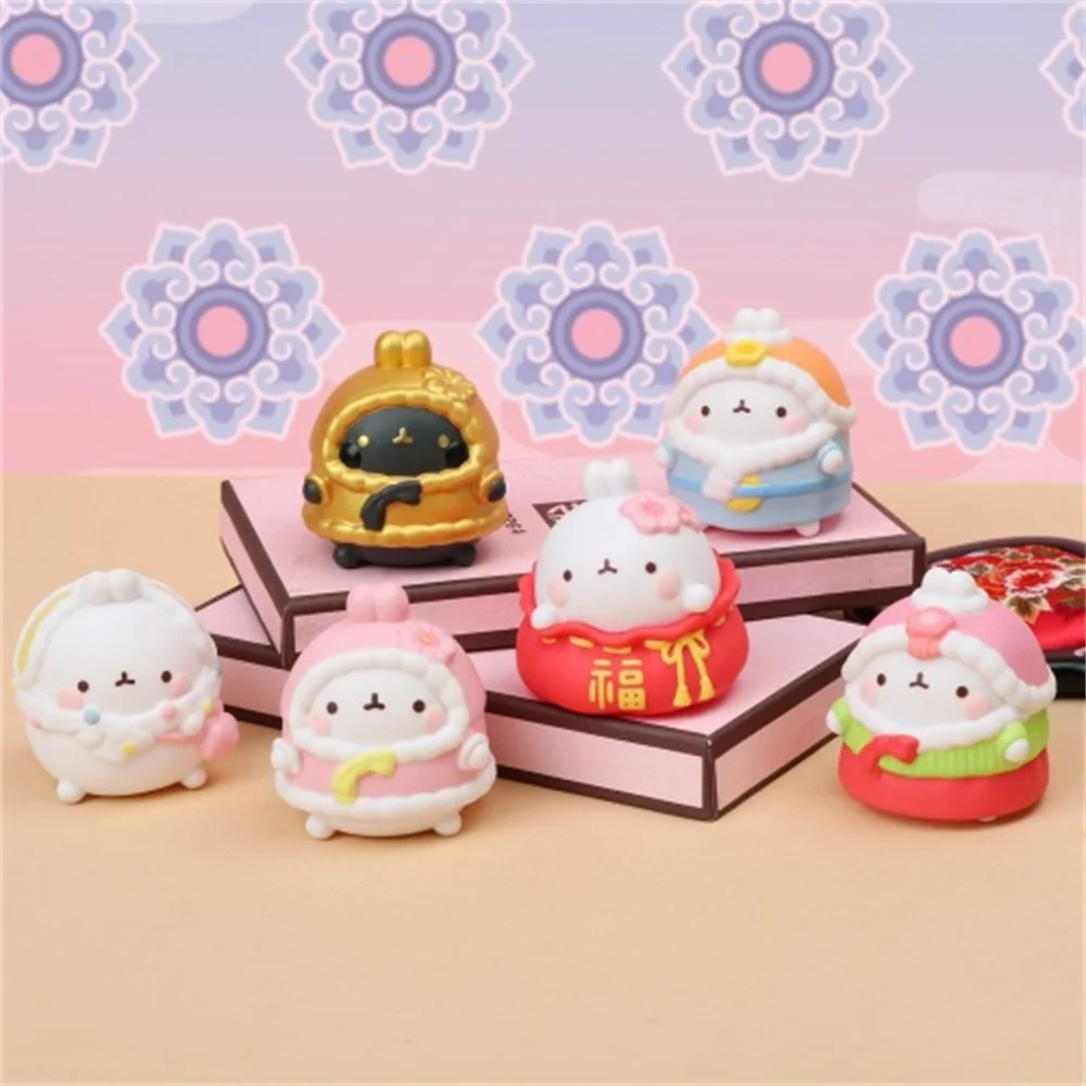 TOMY X Molangs Action Figures Toys Kawaii Mo-Langs Rabbit Exclusive Series Anime Figures Collectible Dolls Kids Gifts