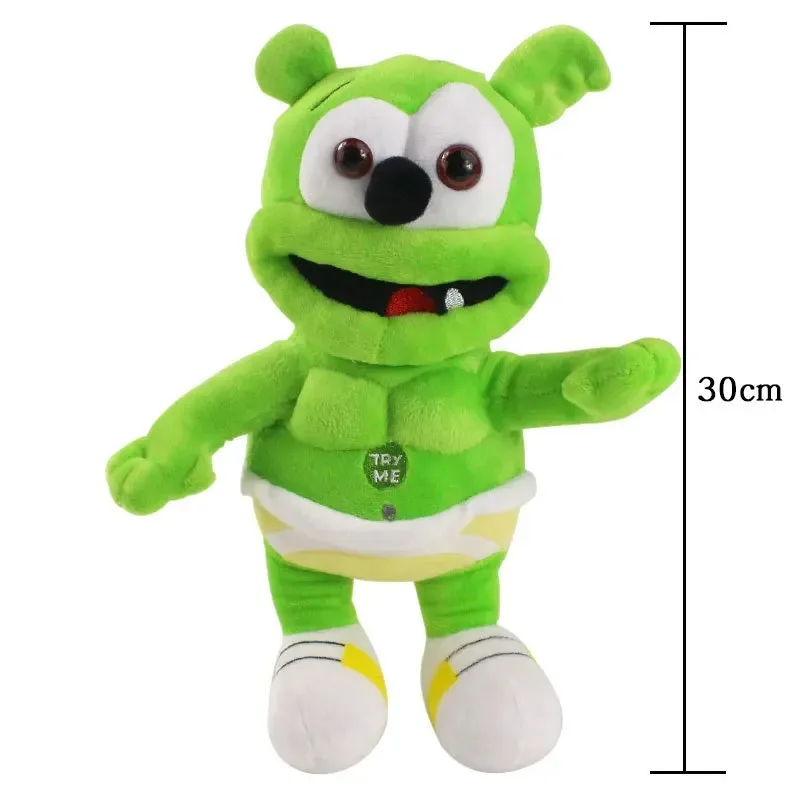 Juguetes de Peluche de goma para cantar de 30cm con voz musical, muñecos de Peluche de oso de goma, oso con sonido, juguetes de Peluche para bebés para niños
